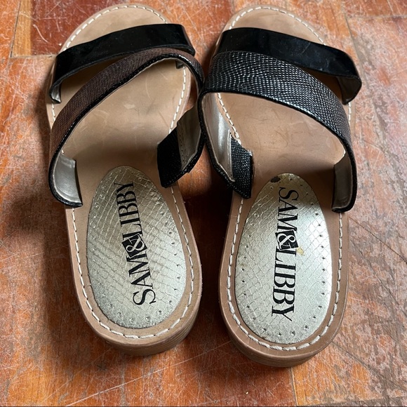 Sam & Libby Sandals Small Heel Straps Size 7 - Picture 2 of 6